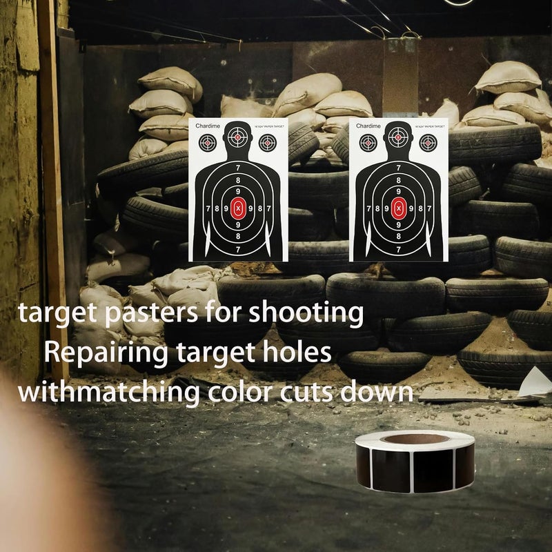 Chardime Target Pasters 1 inch 2 Rolls 2000 Pieces-Target Stickers and Pasters for Shooting Practice| Adhesive Markers for Shooting Range Targets - Image 3
